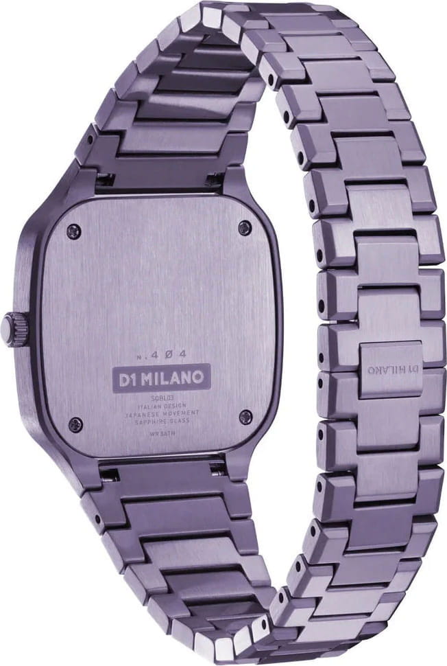 D1 Milano D1 Milano Square Disco Purple SQBL02 кварцевые женские часы часы крупный план фиолетовый циферблата
