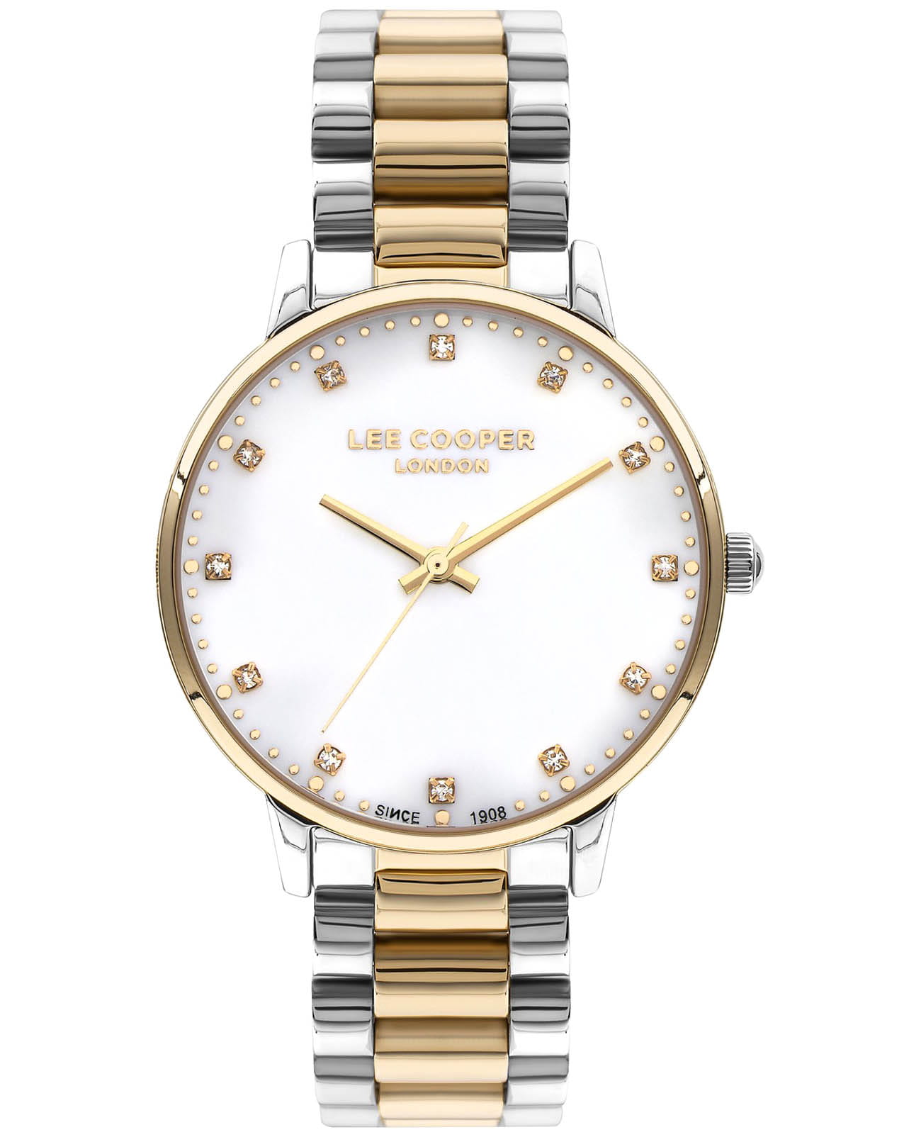 Lee Cooper Lee Cooper LC07548.220  LC07548.220 кварцевые женские часы серебристый циферблат, браслет нержавеющая сталь с ip-покрытием — вид спереди