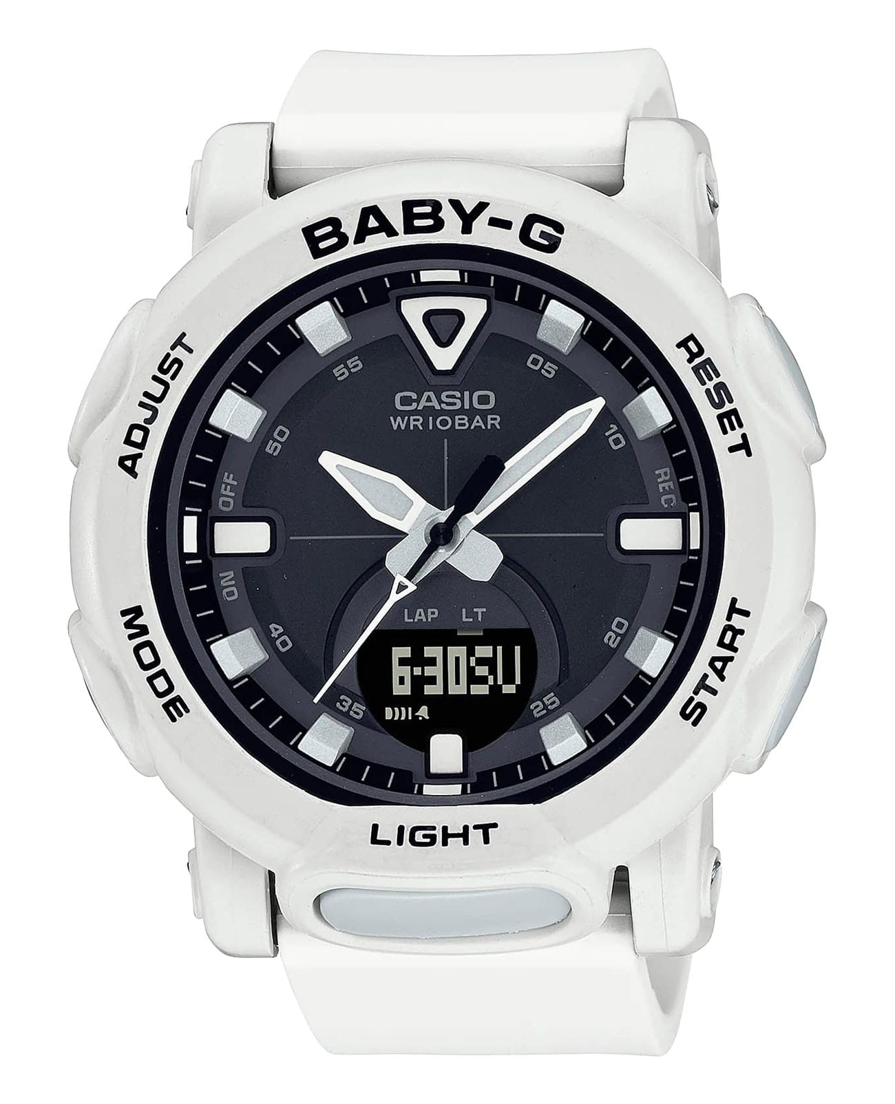 Casio Casio Baby-G BGA-310-7A2  BGA-310-7A2 кварцевые женские часы черный циферблат, браслет пластик — вид спереди