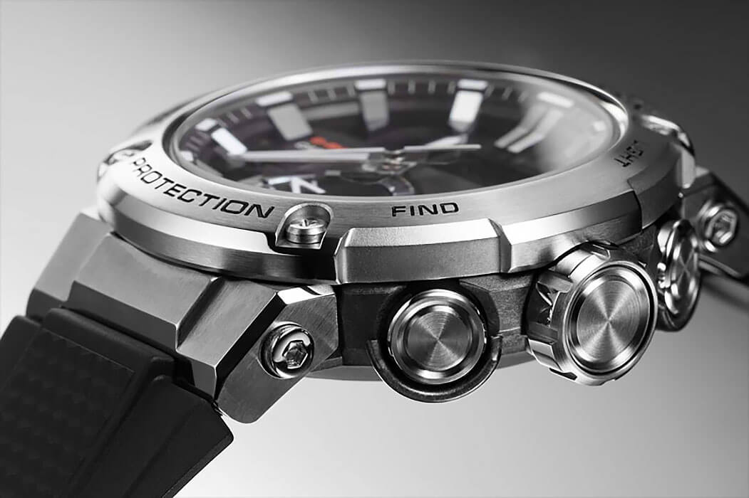 Casio GST-B200-1A мужские часы застежка крупным планом