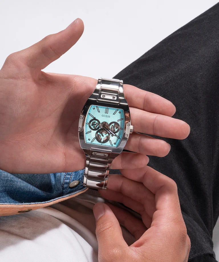 Guess Guess Trend GW0456G4 кварцевые мужские часы часы крупный план голубой циферблата