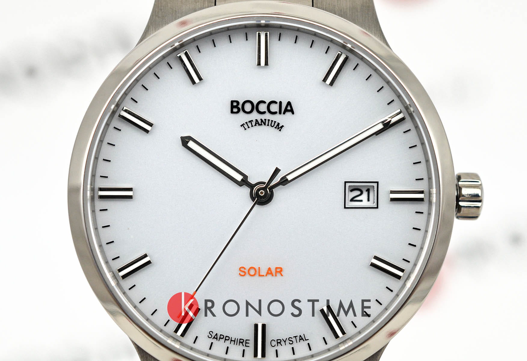 Boccia Titanium Boccia Titanium Circle-Oval 3652-01 мужские часы белый циферблат на запястье
