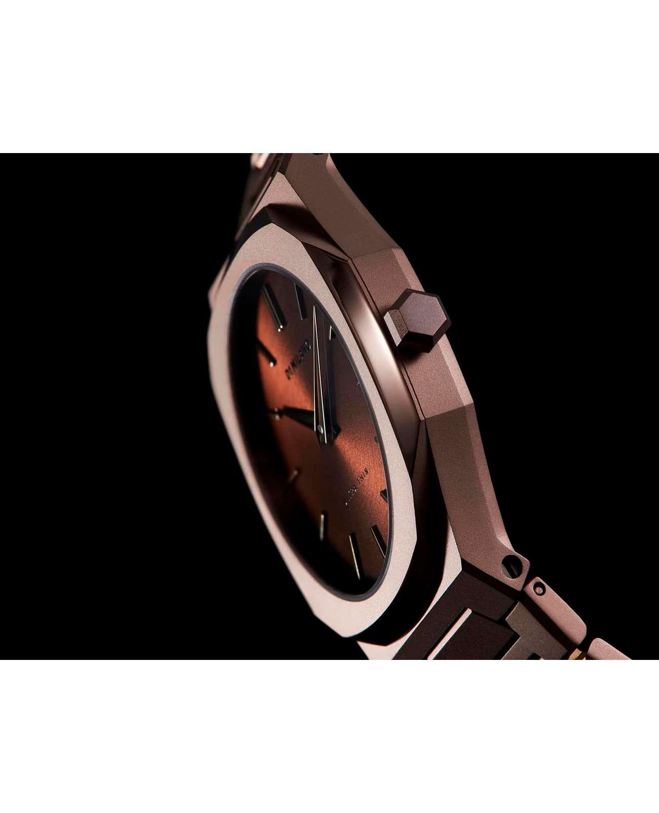 D1 Milano D1 Milano Ultra Thin UTBL15 кварцевые женские часы часы крупный план коричневый циферблата