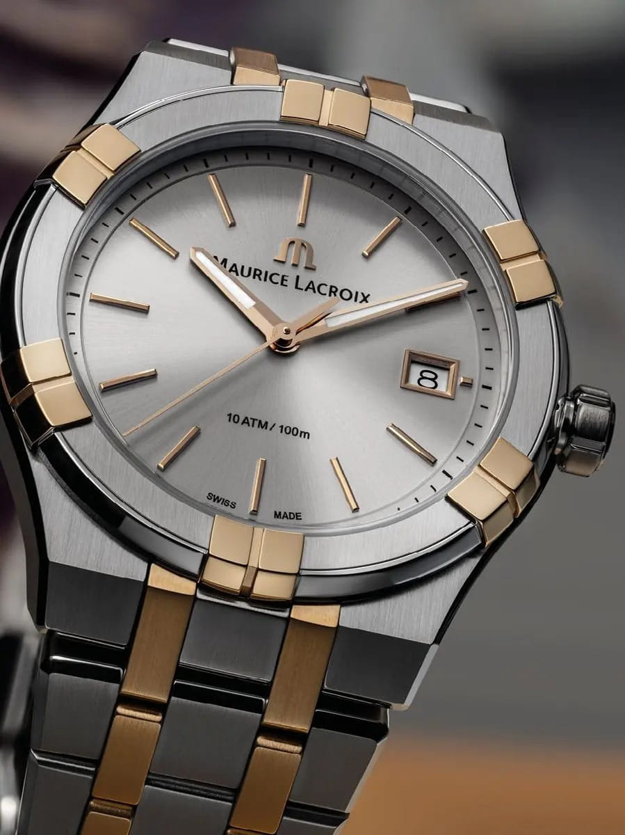 Maurice Lacroix Maurice Lacroix Aikon Quartz AI1108-PVP02-130-1 , наручные женские часы фото под углом