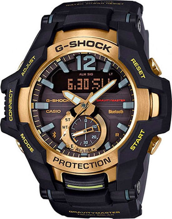 Casio Casio G-Shock GR-B100GB-1A  GR-B100GB-1AER электронные мужские часы черный циферблат, браслет пластик — вид спереди