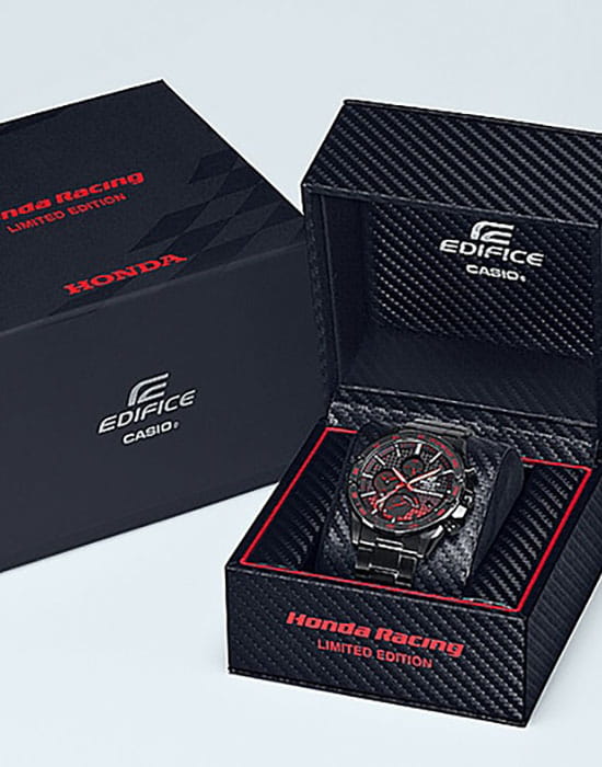 Casio Casio Edifice EQB-1000HR-1A кварцевые мужские часы часы крупный план черный циферблата