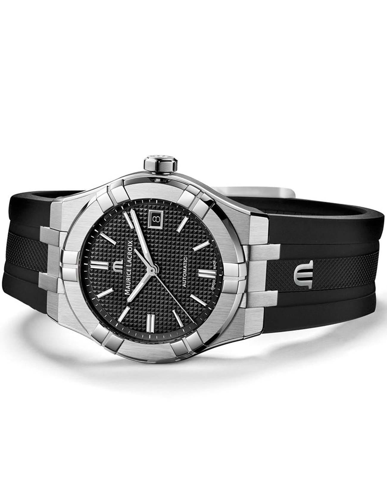Maurice Lacroix Maurice Lacroix Aikon Automatic AI6007-SS00B-330-2, aikon швейцария мужские часы на браслете каучук боковой вид