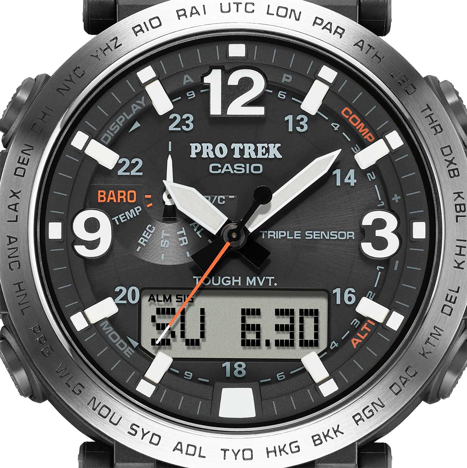 Оригинальные часы Casio Casio Pro Trek PRW-6611Y-1ER кварцевые калибр механизма  общий вид