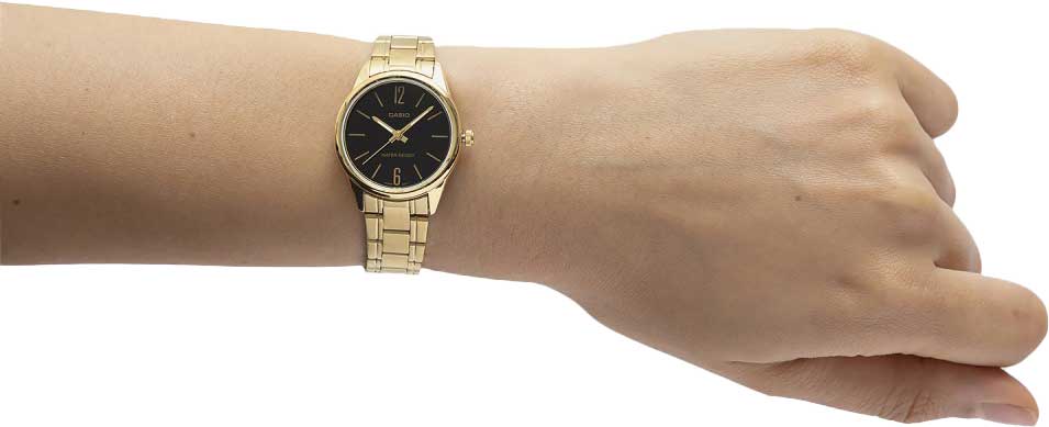 Casio Casio Collection LTP-V005G-1B женские часы черный циферблат на запястье