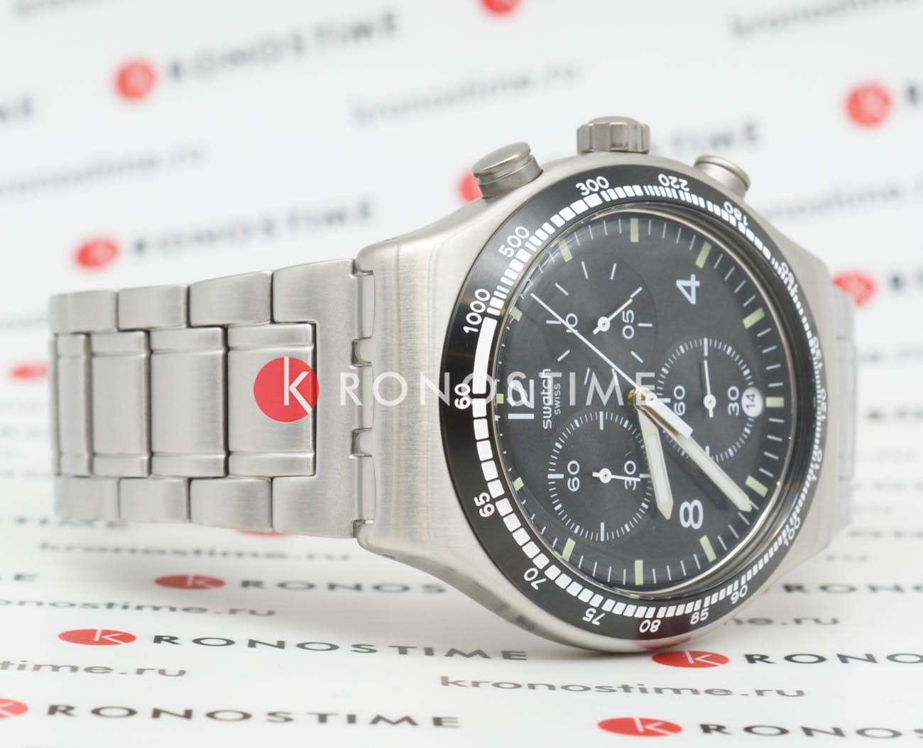 Swatch Swatch I New Chrono YVS444GC  женские часы черный циферблат на запястье