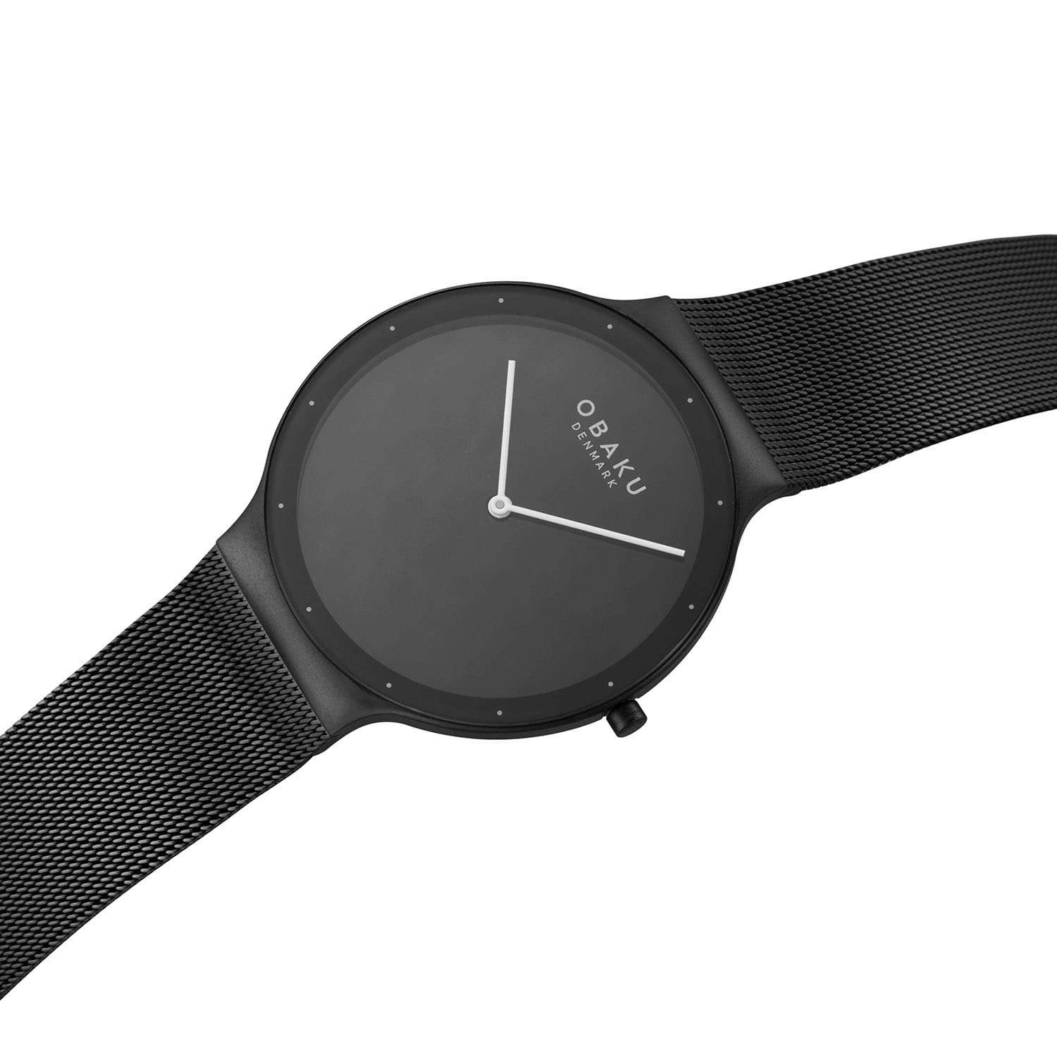 Obaku Obaku Ultra Slim V307GXBBMB,  дания мужские часы на браслете нержавеющая сталь с ip-покрытием боковой вид