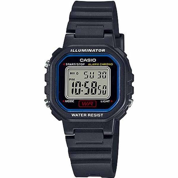 Casio Casio Collection LA-20WH-1CDF (LA-20WH-1C) Retro LA-20WH-1C кварцевые женские часы серый циферблат, браслет полимер — вид спереди