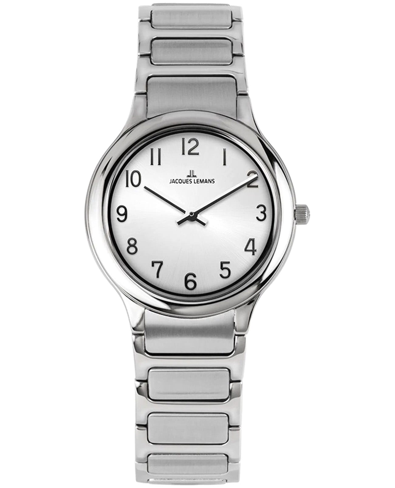Jacques Lemans Jacques Lemans Milano 1-2208C  1-2208C кварцевые женские часы серебристый циферблат, браслет нержавеющая сталь — вид спереди