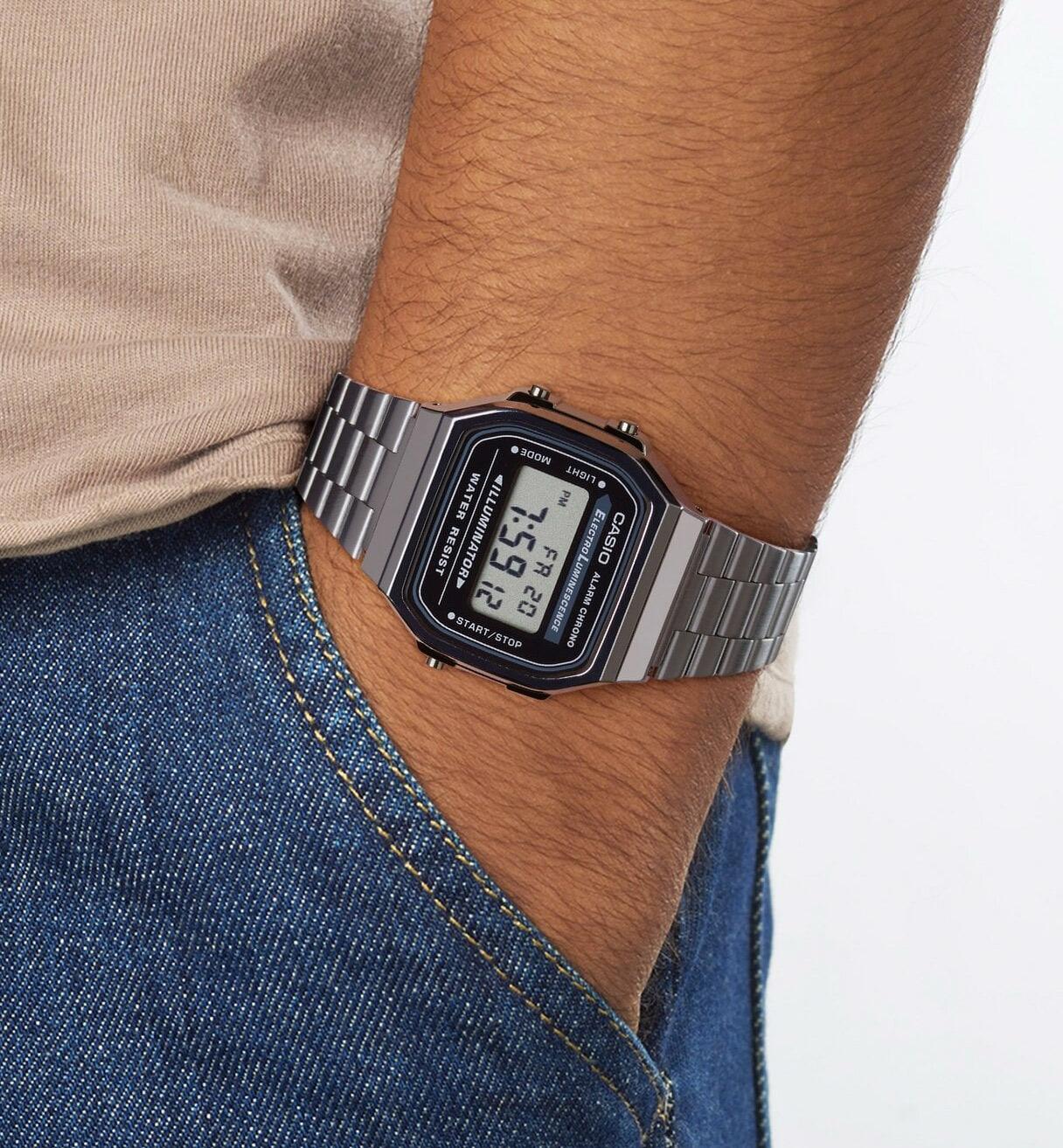 Casio Casio Vintage A-168WEGG-1A , наручные мужские часы фото под углом