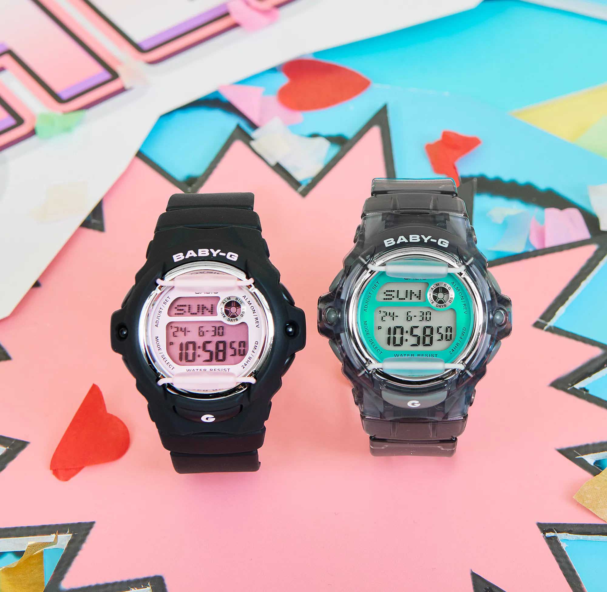 Casio Casio Baby-G BG-169U-1CDR (BG-169U-1C) кварцевые женские часы часы крупный план розовый циферблата