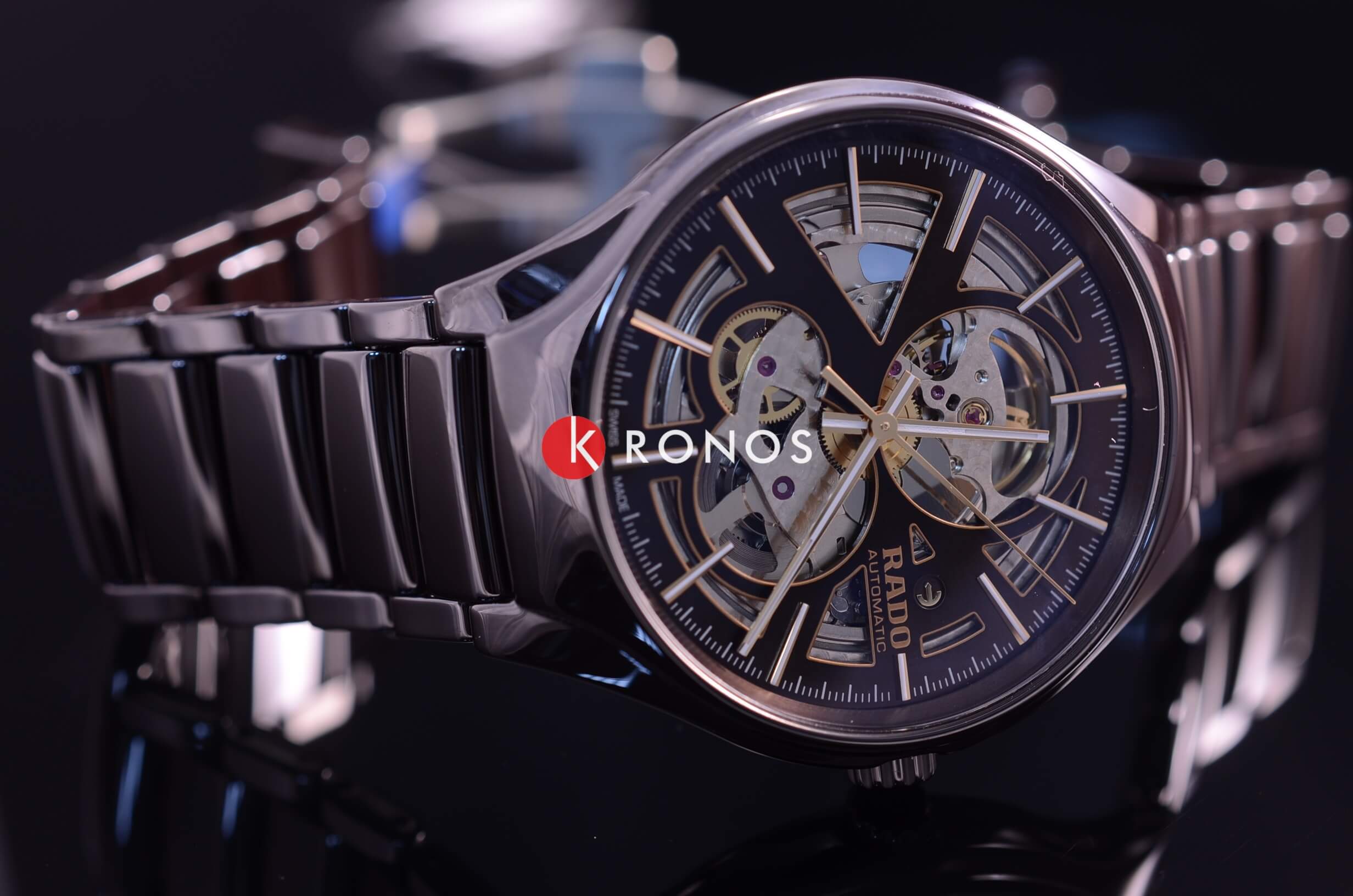 Оригинальные часы Rado Rado True Automatic Open Heart R27511302 механические калибр механизма eta c07.631 общий вид