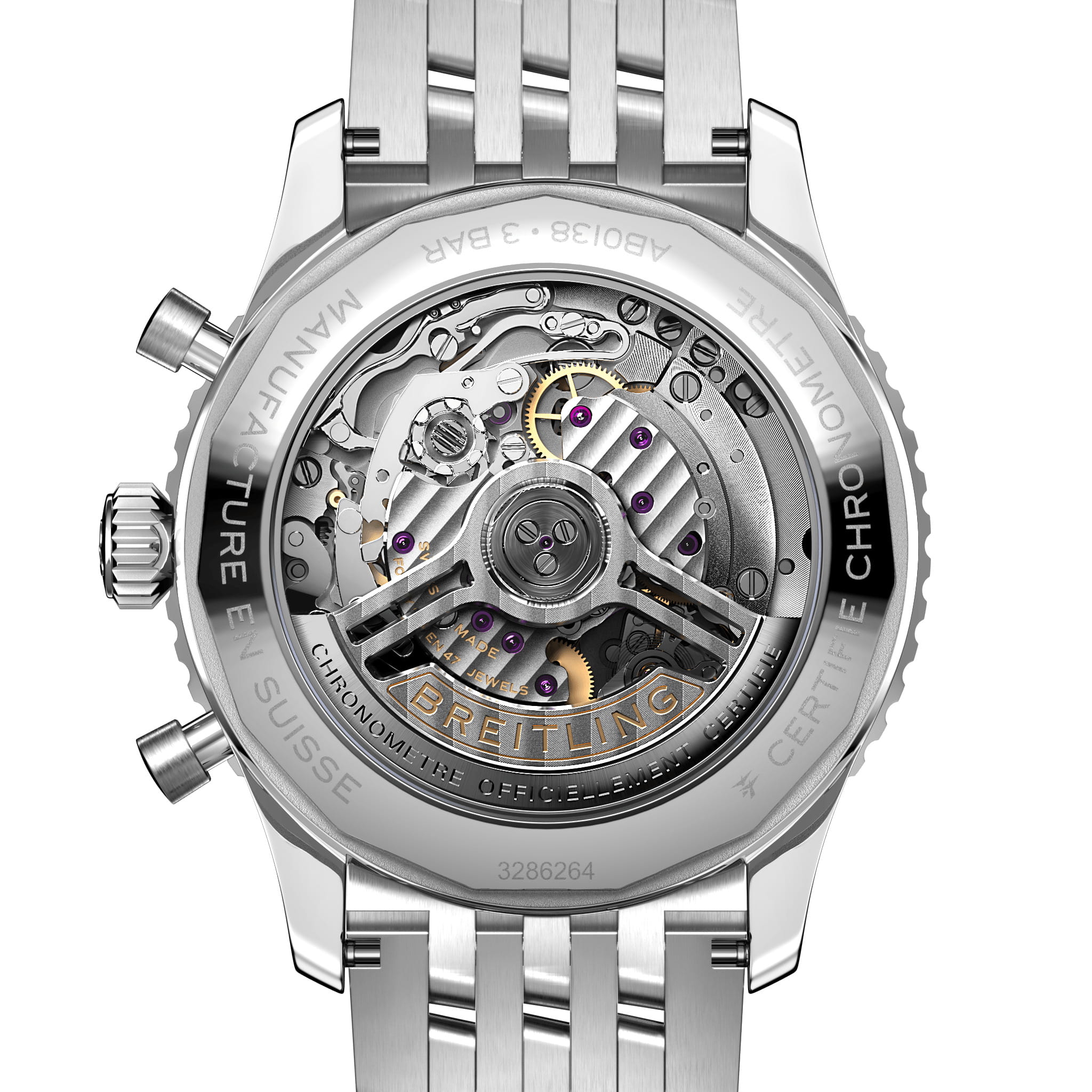 Breitling Breitling Navitimer B01 Chronograph 43 AB0138241K1A1 , наручные мужские часы фото под углом