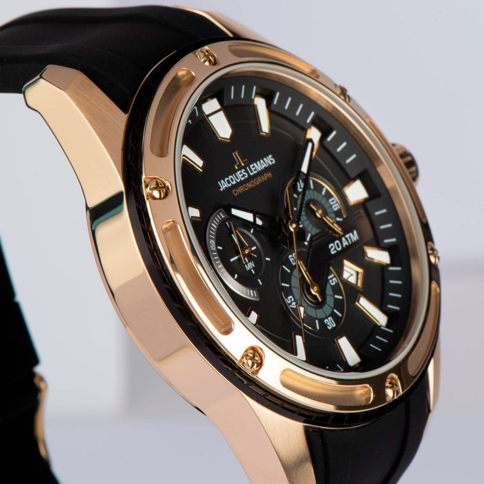 Jacques Lemans Jacques Lemans Liverpool 1-2141D кварцевые мужские часы часы крупный план черный циферблата