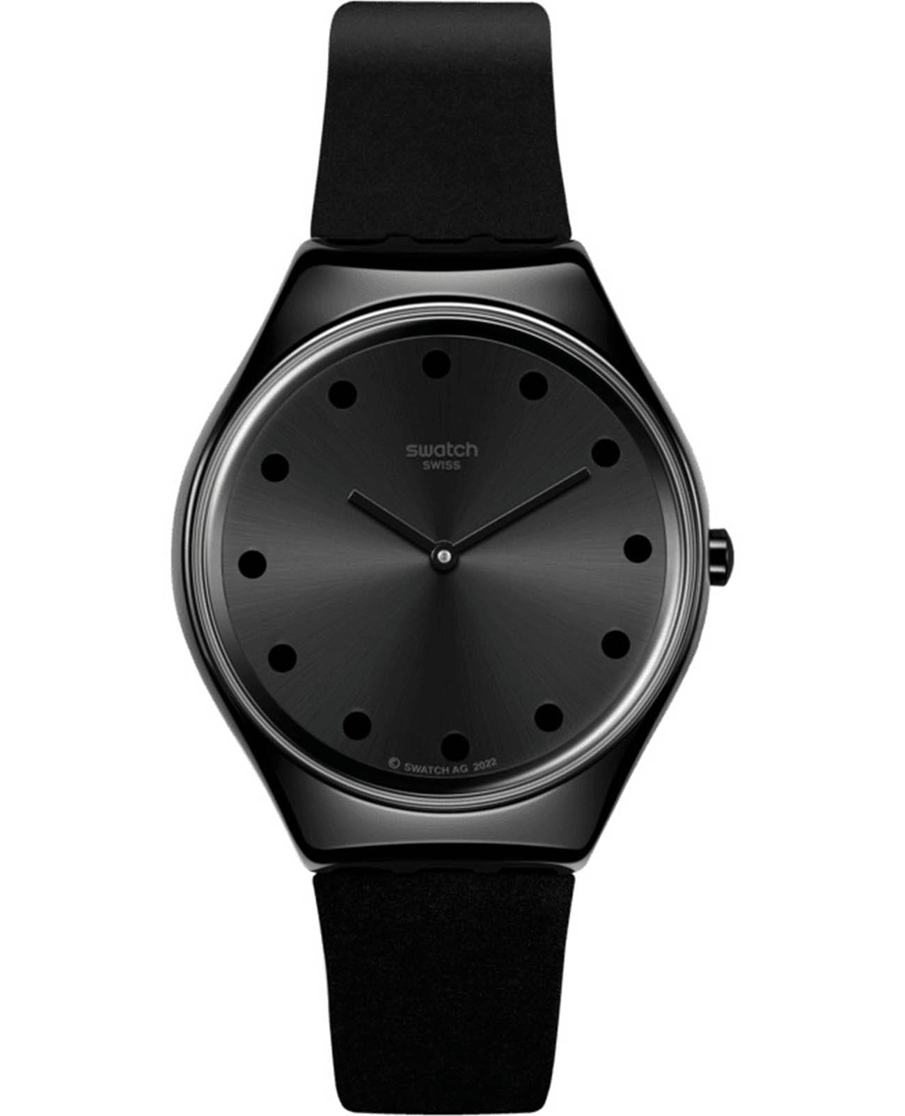 Swatch Swatch Skin Irony SYXB106  SYXB106 кварцевые женские часы черный циферблат, браслет кожаный — вид спереди