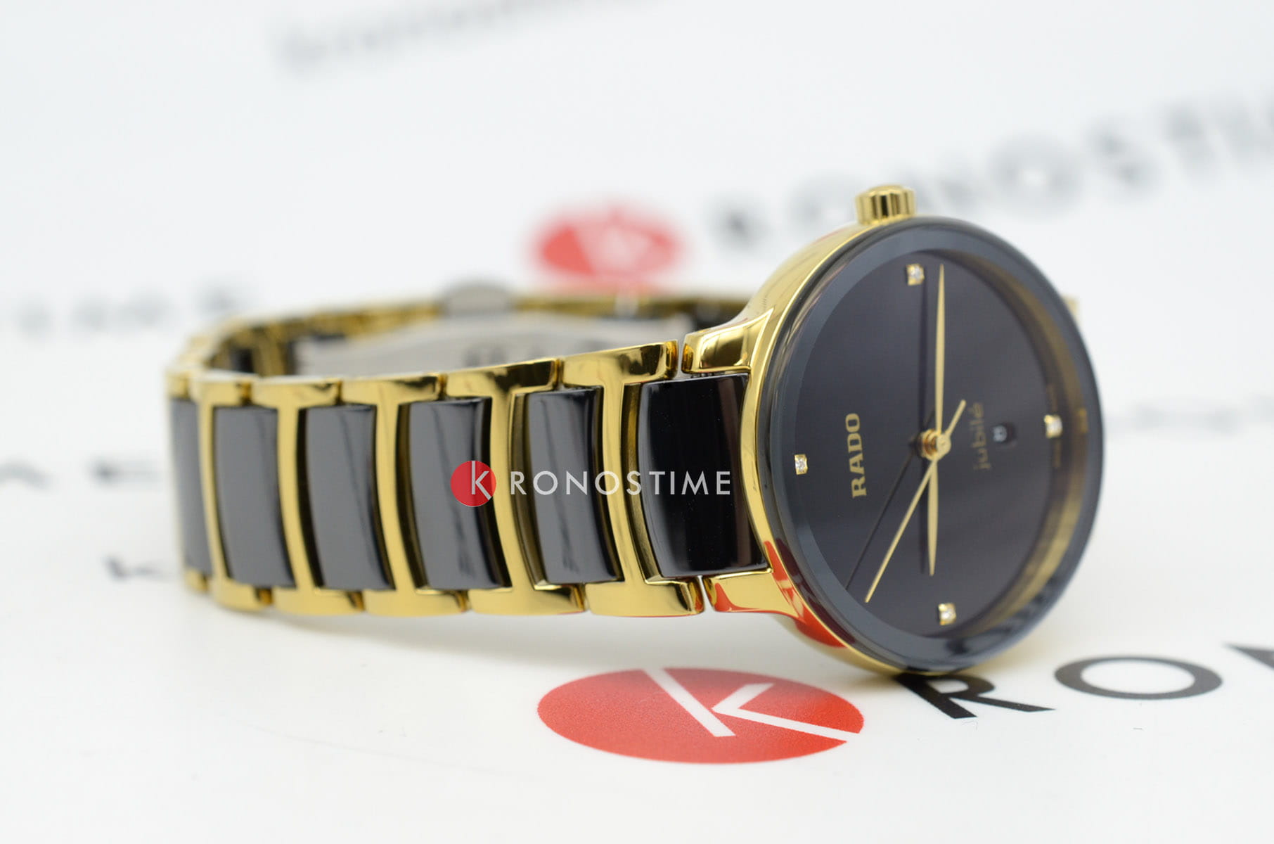 Rado Rado Centrix Diamonds R30025712 женские часы черный циферблат на запястье