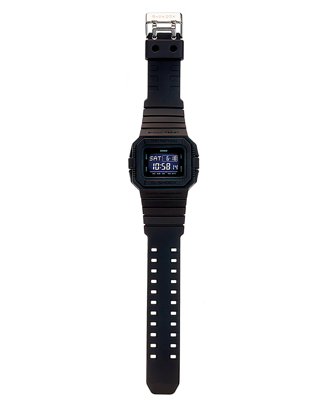 Casio Casio G-Shock DW-D5500BB-1 электронные мужские часы часы крупный план черный циферблата