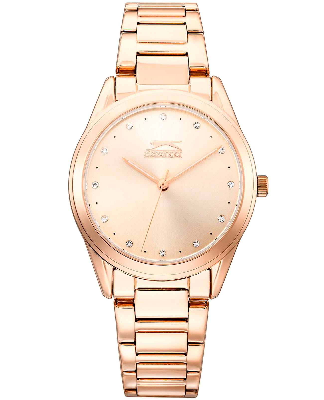 Slazenger Slazenger SL.09.2013.3.02  SL.09.2013.3.02 кварцевые женские часы шампань циферблат, браслет суперметалл с ip покрытием — вид спереди