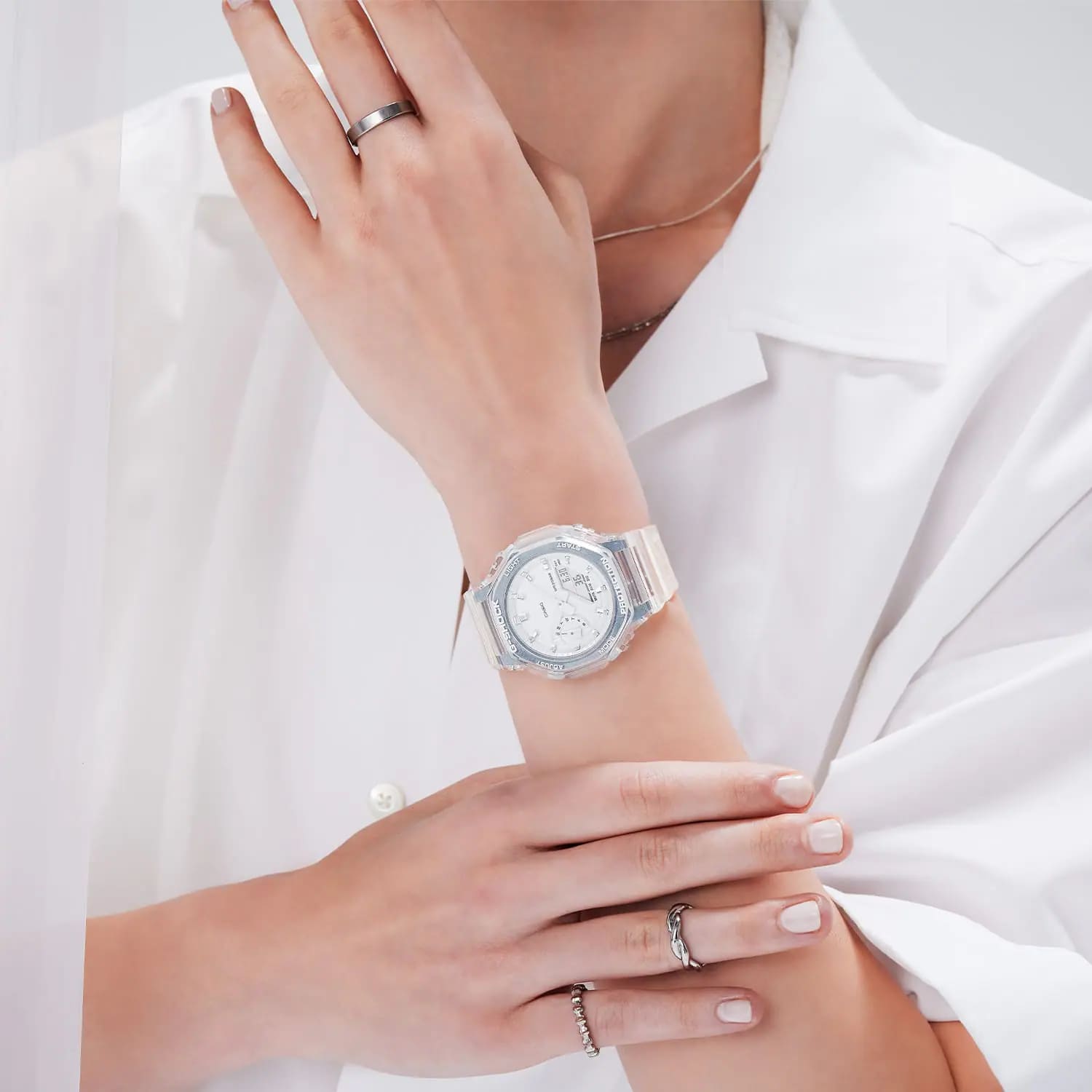 Casio Casio G-Shock GMA-S2100SK-7A , наручные мужские часы фото под углом