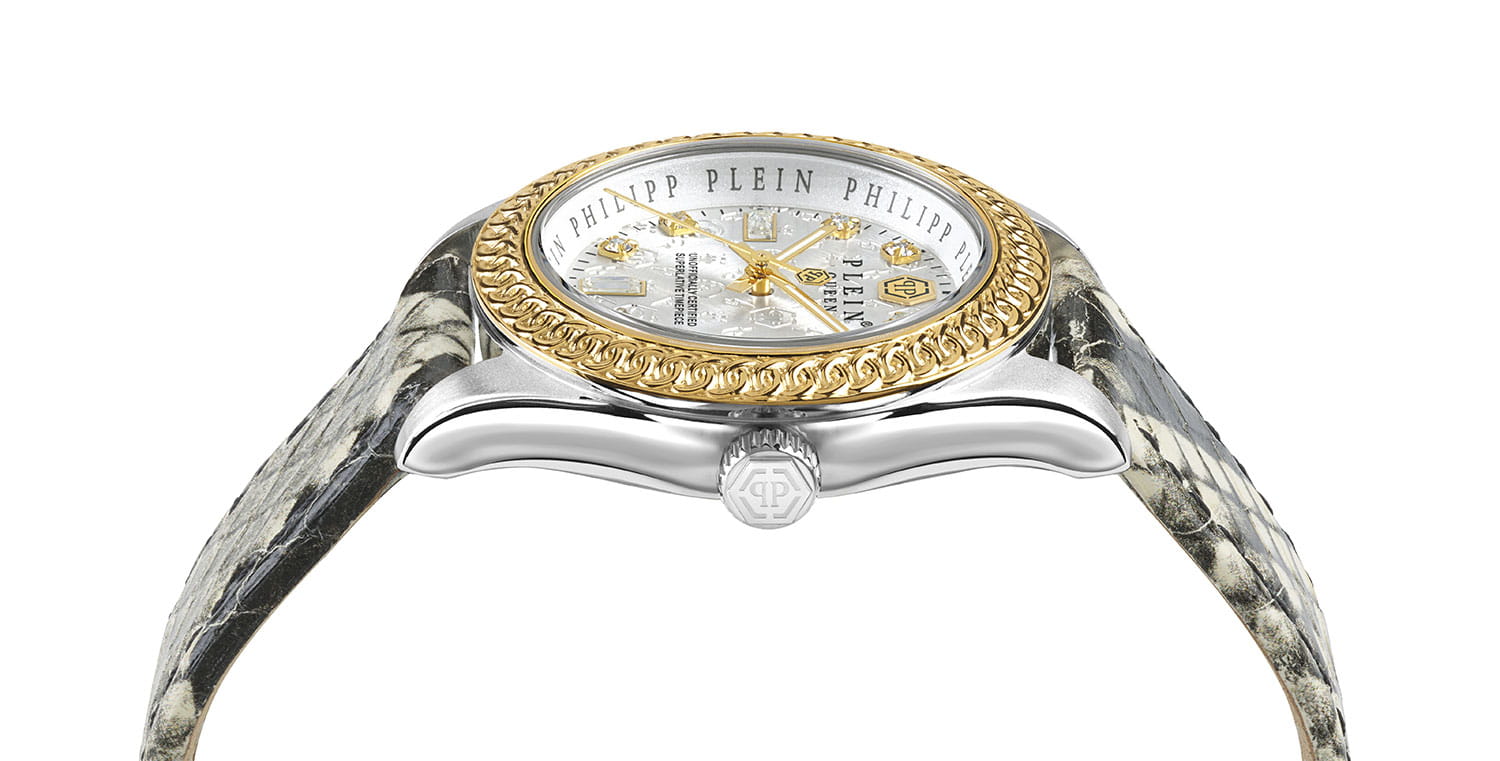 Philipp Plein Philipp Plein Queen PWDAA0121,  германия женские часы на браслете кожаный боковой вид