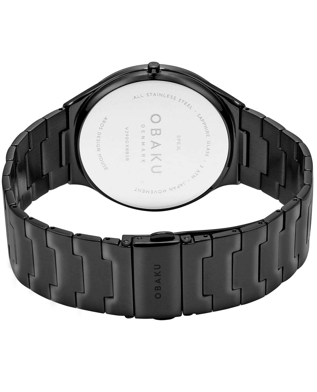 Obaku Obaku Linje Jude V292GXMBSB кварцевые мужские часы часы крупный план черный циферблата