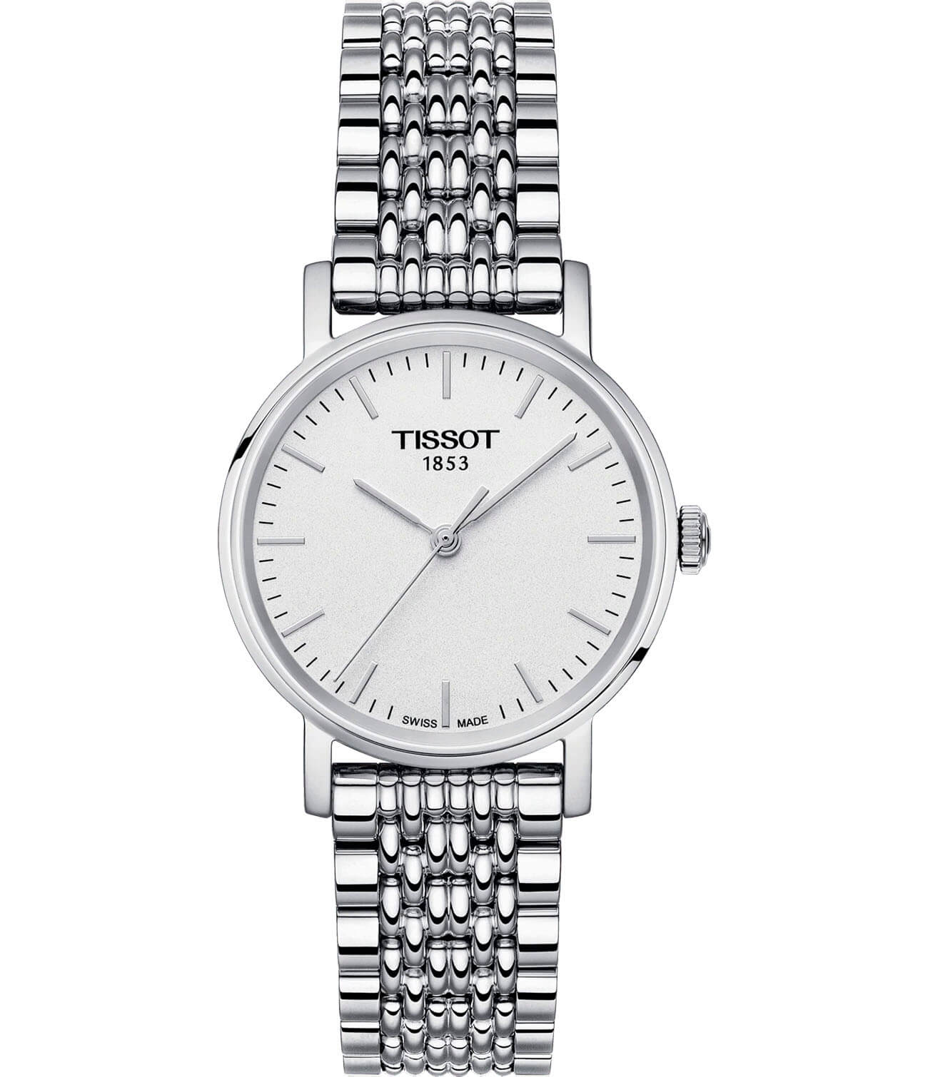 Tissot Tissot Everytime Small T109.210.11.031.00 Everytime T1092101103100 кварцевые женские часы белый циферблат, браслет нержавеющая сталь — вид спереди