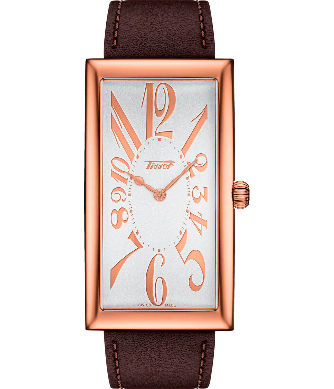 Tissot Tissot Heritage Banana Centenary Edition T117.509.36.032.00  T1175093603200 кварцевые мужские часы белый циферблат, браслет кожаный — вид спереди