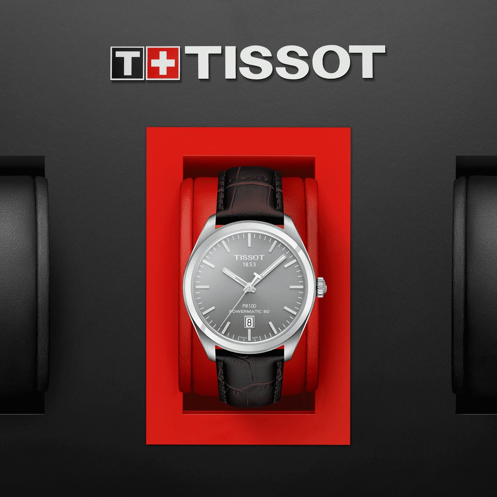 Оригинальные часы Tissot Tissot PR 100 Powermatic 80 T101.407.16.071.00 механические калибр механизма powermatic 80.111 общий вид