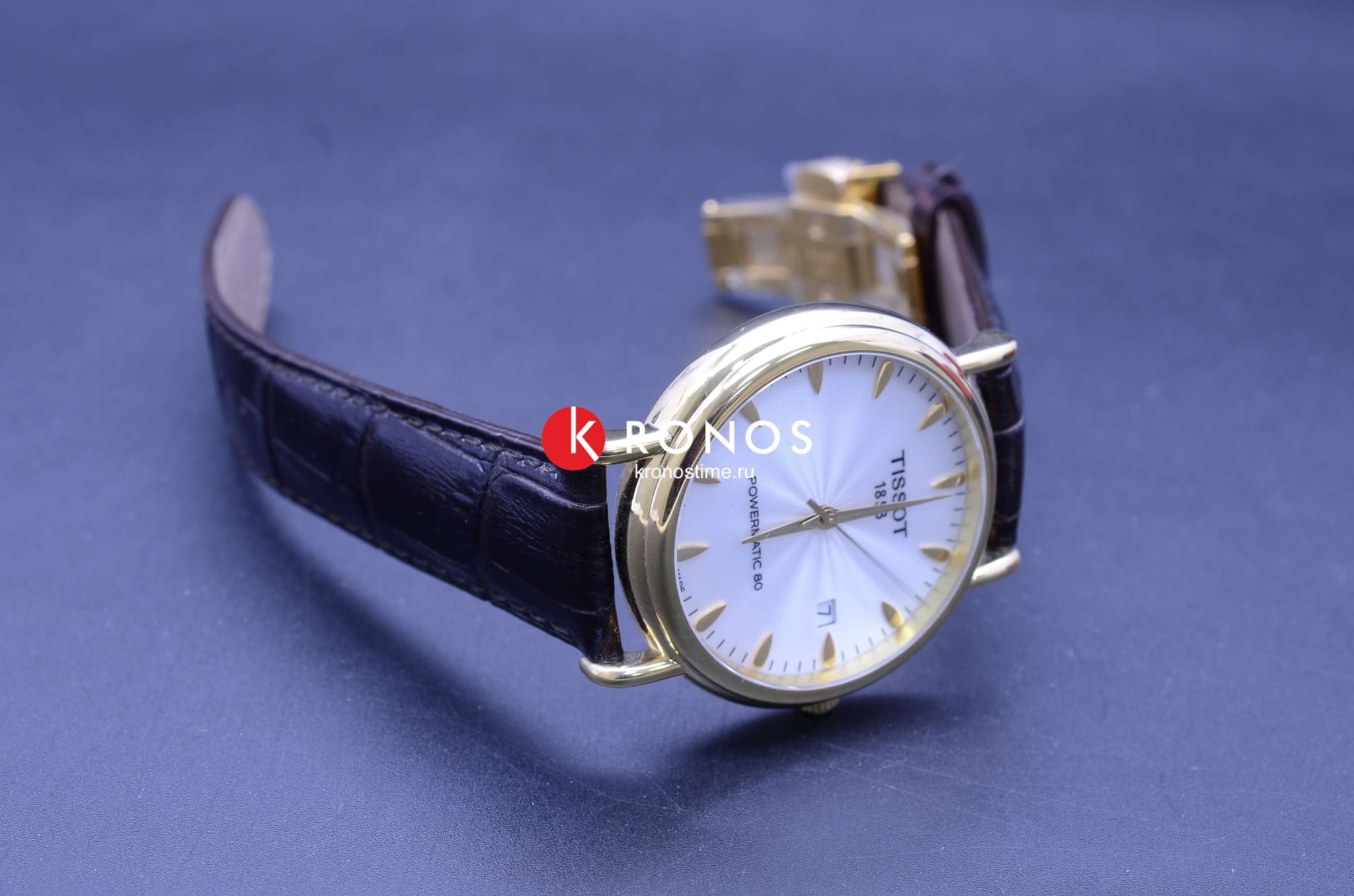 Tissot Tissot Carson Powermatic 80 18K Gold T907.407.16.031.00 Carson — детали корпуса и кожаный