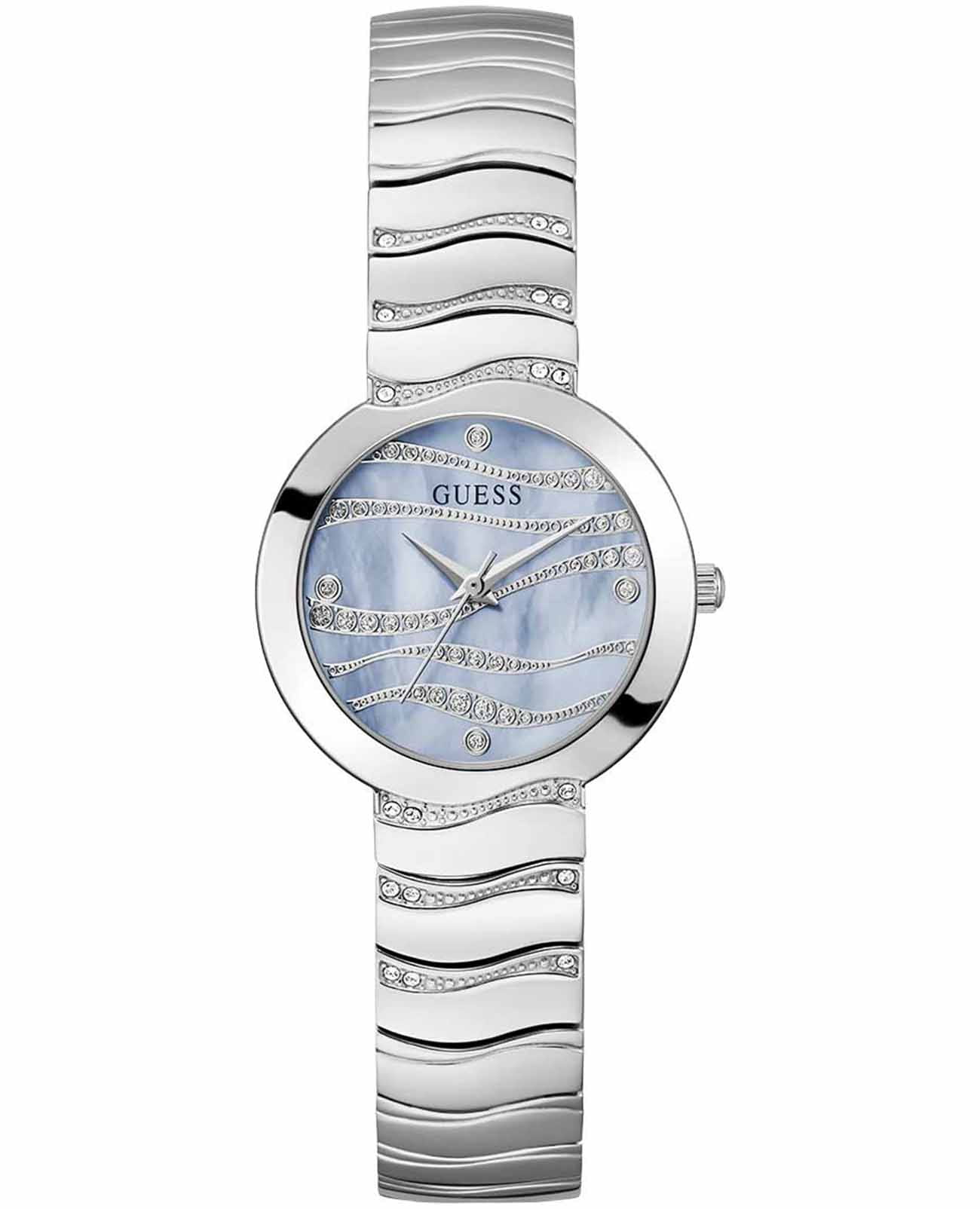 Guess Guess Dress Laguna GW0871L1  GW0871L1 кварцевые женские часы голубой циферблат, браслет нержавеющая сталь — вид спереди