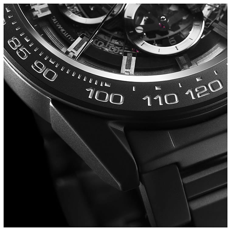 TAG Heuer TAG Heuer Carrera CAR2A91.BH0742, carrera швейцария мужские часы на браслете керамика боковой вид