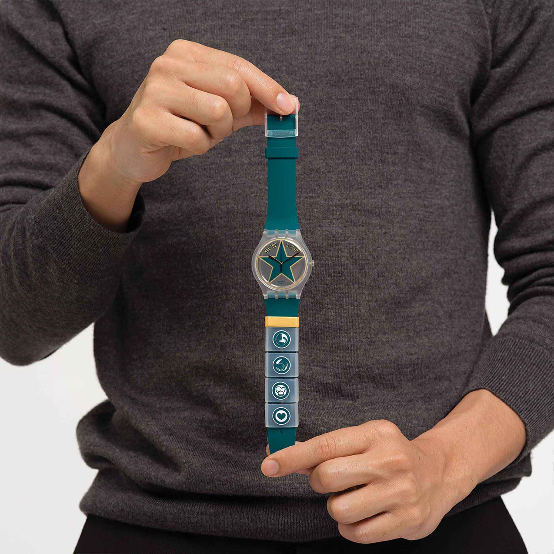 Swatch Swatch New Gent Biosourced SO29Z119 мужские часы серый циферблат на запястье