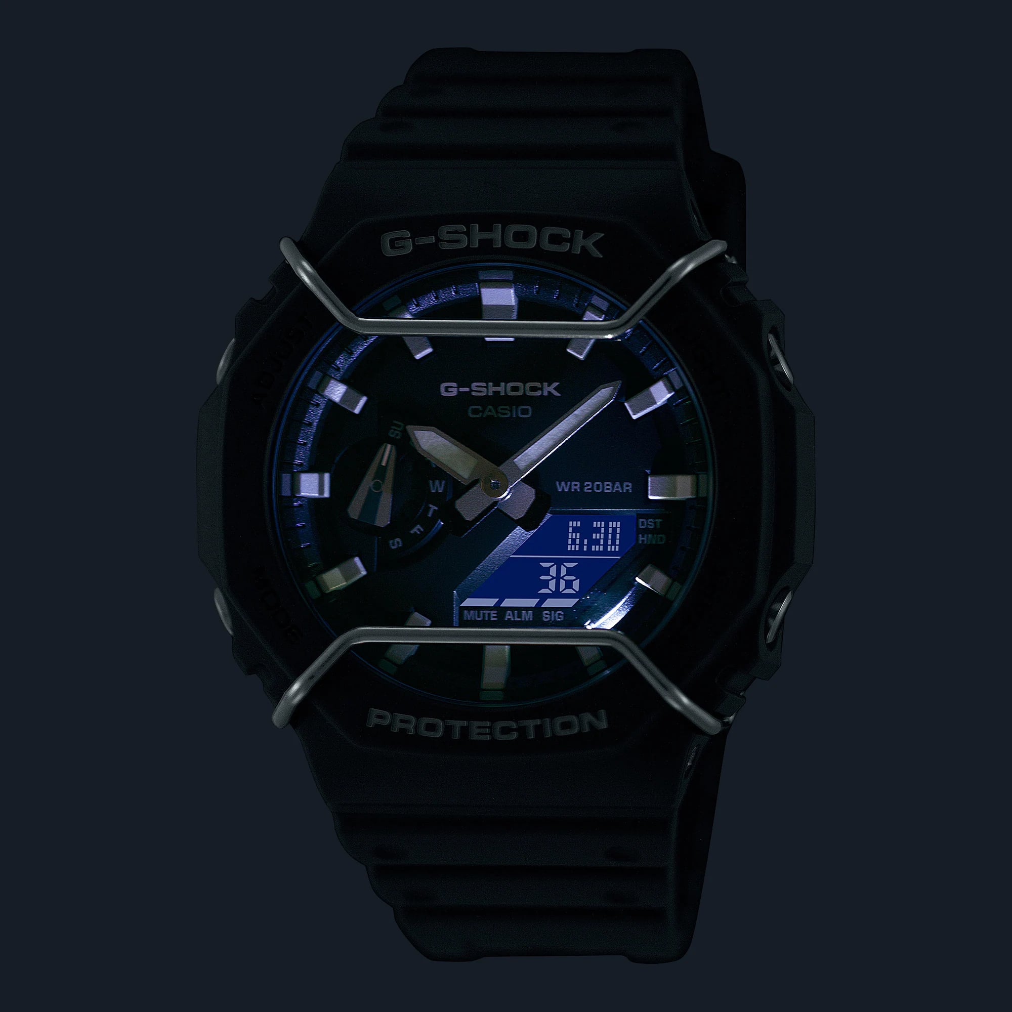 Casio Casio G-Shock GA-2100PTS-8ADR (GA-2100PTS-8A), g-shock япония мужские часы на браслете пластик боковой вид