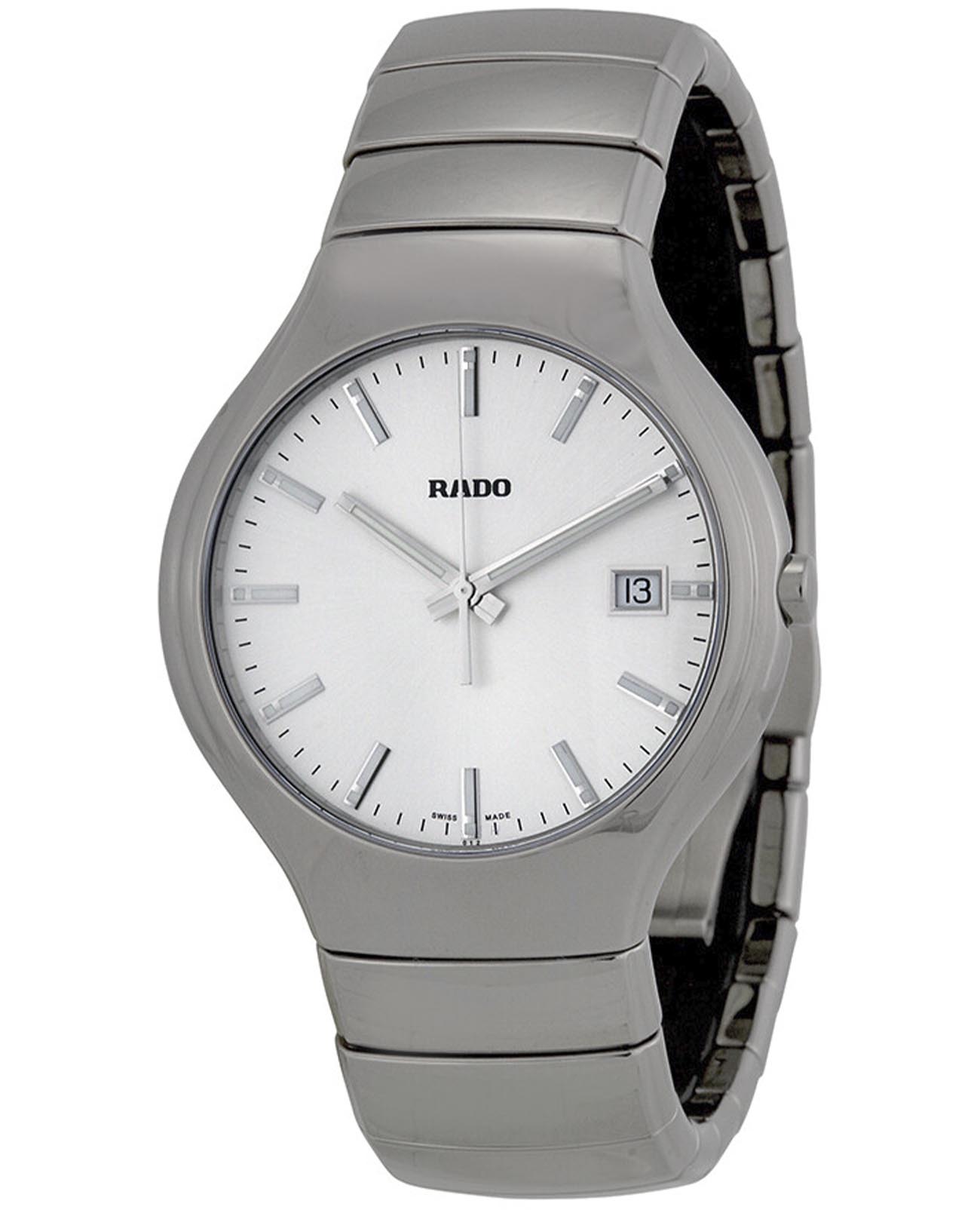 Rado Rado True R27654122  R27654122 кварцевые мужские часы белый циферблат, браслет высокотехнологичная плазменная керамика — вид спереди