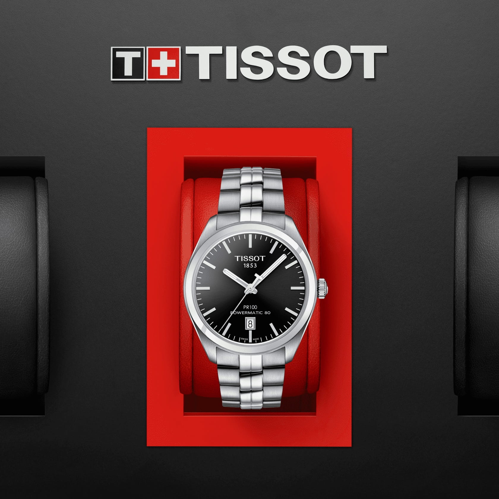 Оригинальные часы Tissot Tissot PR 100 Powermatic 80 T101.407.11.051.00 механические калибр механизма powermatic 80.111 общий вид