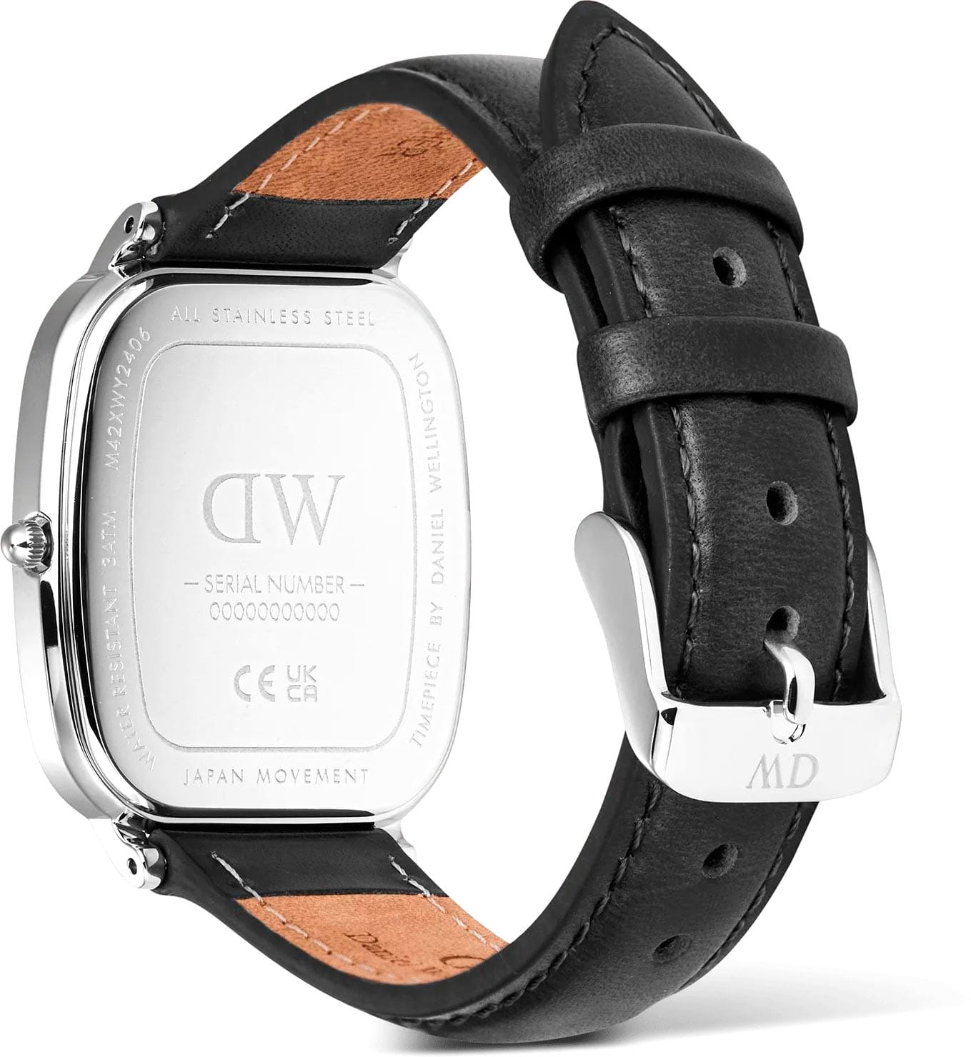 Daniel Wellington Daniel Wellington Marlon Sheffield Linen Silver DW00100813,  швеция женские часы на браслете кожаный боковой вид