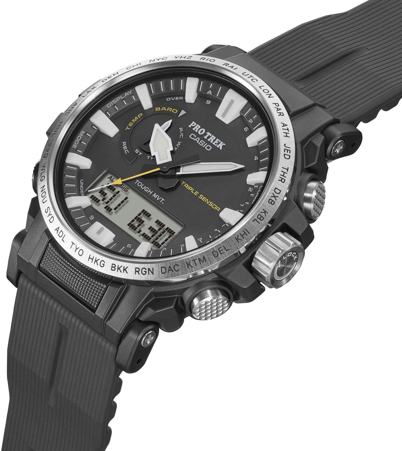 Casio Casio Pro Trek PRW-61-1A мужские часы черный циферблат на запястье