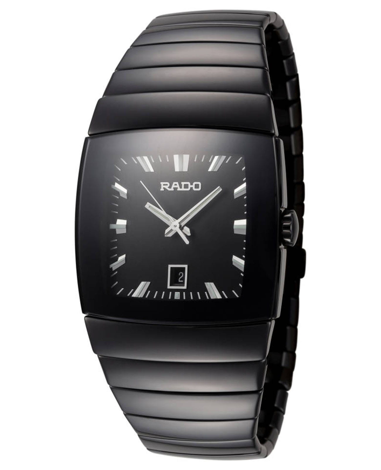 Rado Rado Sintra R13724152  R13724152 кварцевые женские часы черный циферблат, браслет керамика — вид спереди