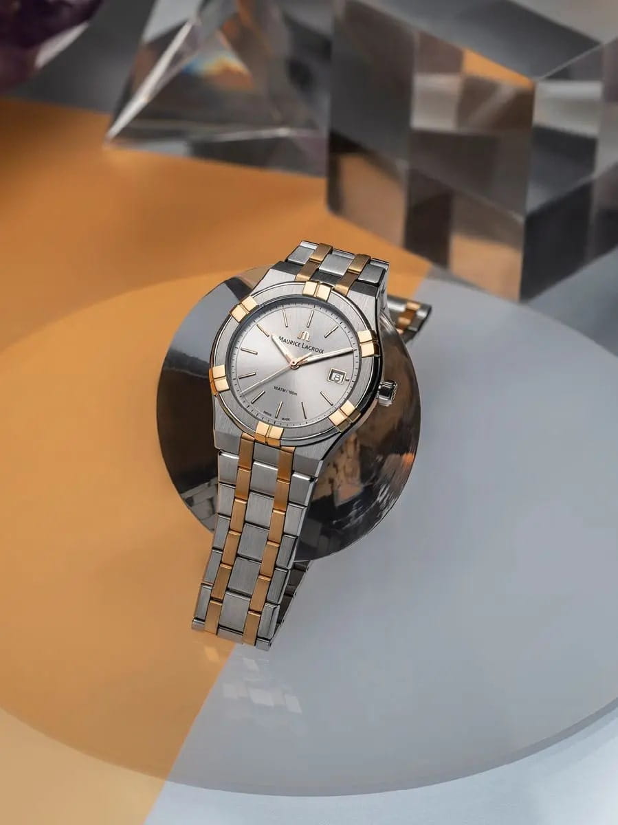 Maurice Lacroix Maurice Lacroix Aikon Quartz AI1108-PVP02-130-1, aikon швейцария женские часы на браслете нержавеющая сталь с pvd-покрытием боковой вид