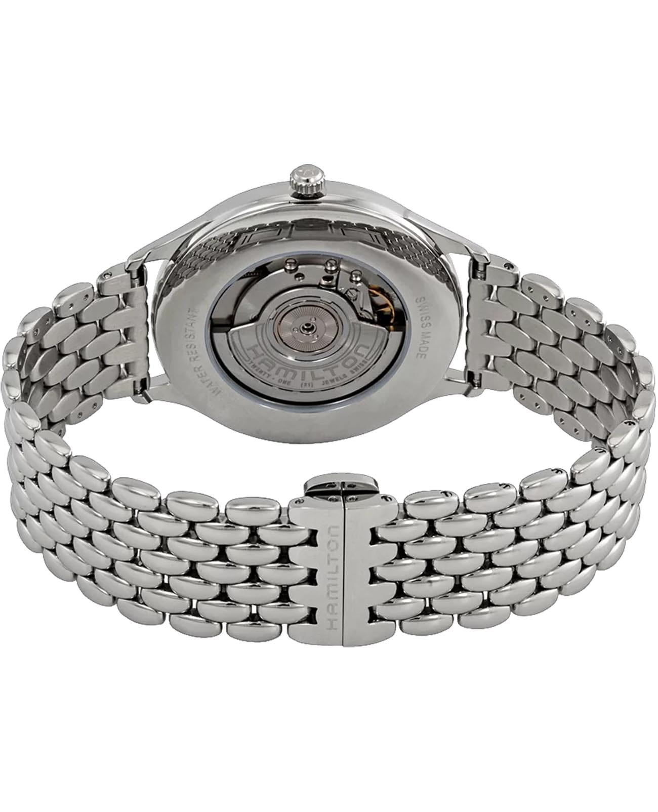 Оригинальные часы Hamilton Hamilton Jazzmaster Thinline Auto H38525141 механические калибр механизма eta 2892-a2 общий вид