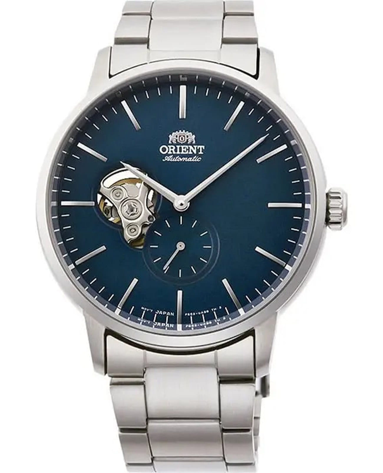 Orient Orient Automatic RA-AR0101L (RN-AR0101L)  RA-AR0101L механические мужские часы синий циферблат, браслет нержавеющая сталь — вид спереди