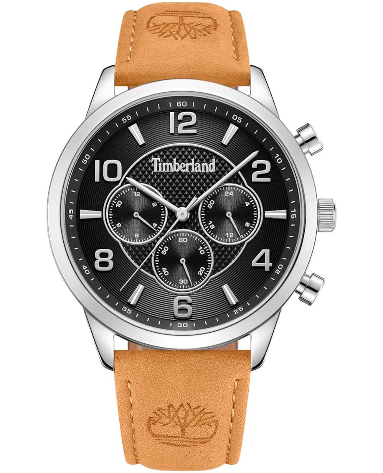 Timberland Timberland Managate TDWGF0042102  TDWGF0042102 кварцевые мужские часы черный циферблат, браслет кожаный — вид спереди