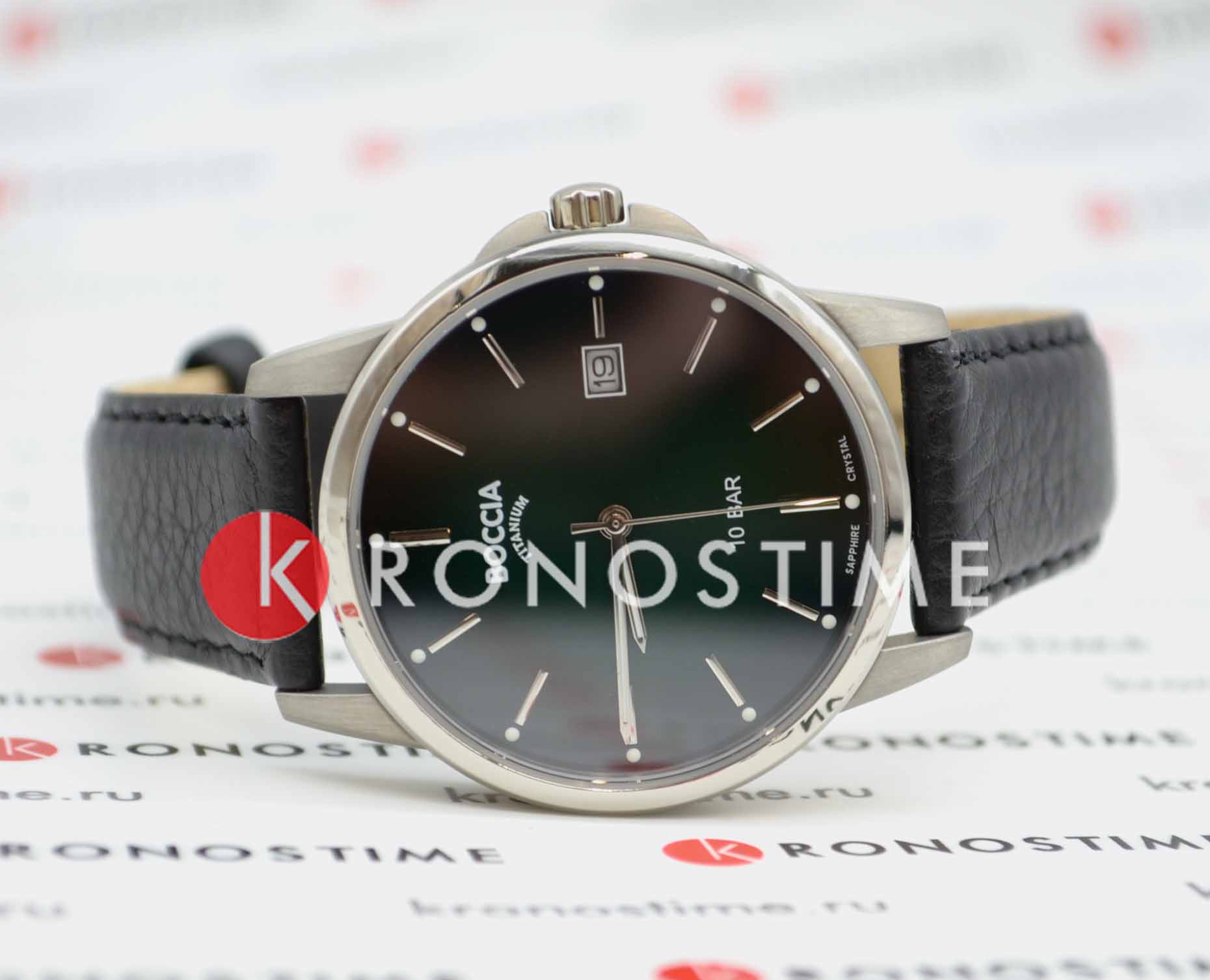 Boccia Titanium Boccia Titanium Circle-Oval 3633-02 кварцевые мужские часы часы крупный план зеленый циферблата