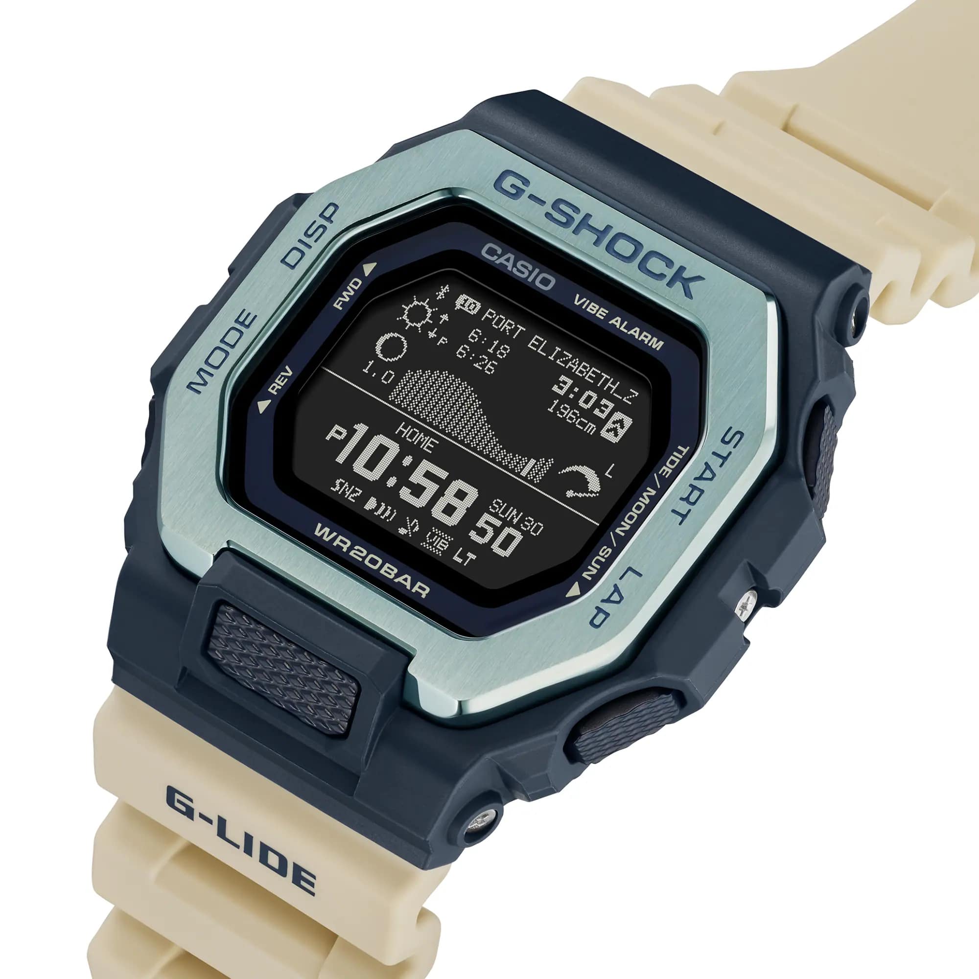 Casio Casio G-Shock GBX-100TT-2, g-shock япония мужские часы на браслете полимер боковой вид