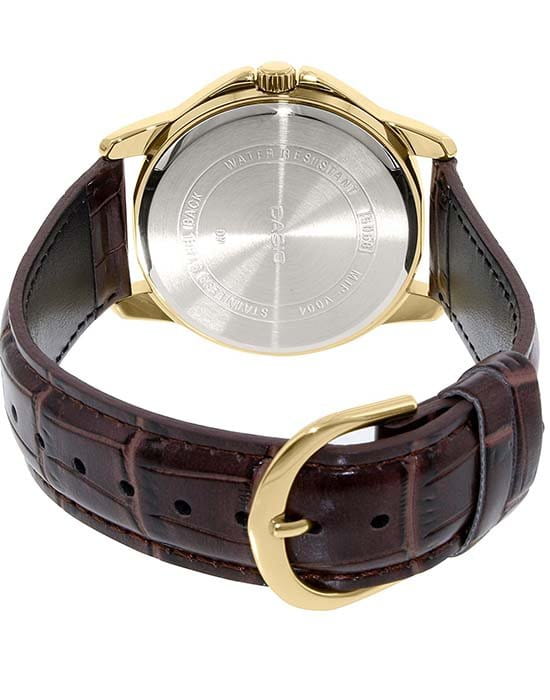 Casio Casio Collection MTP-V004GL-9AUDF (MTP-V004GL-9A), mtp япония мужские часы на браслете кожаный боковой вид