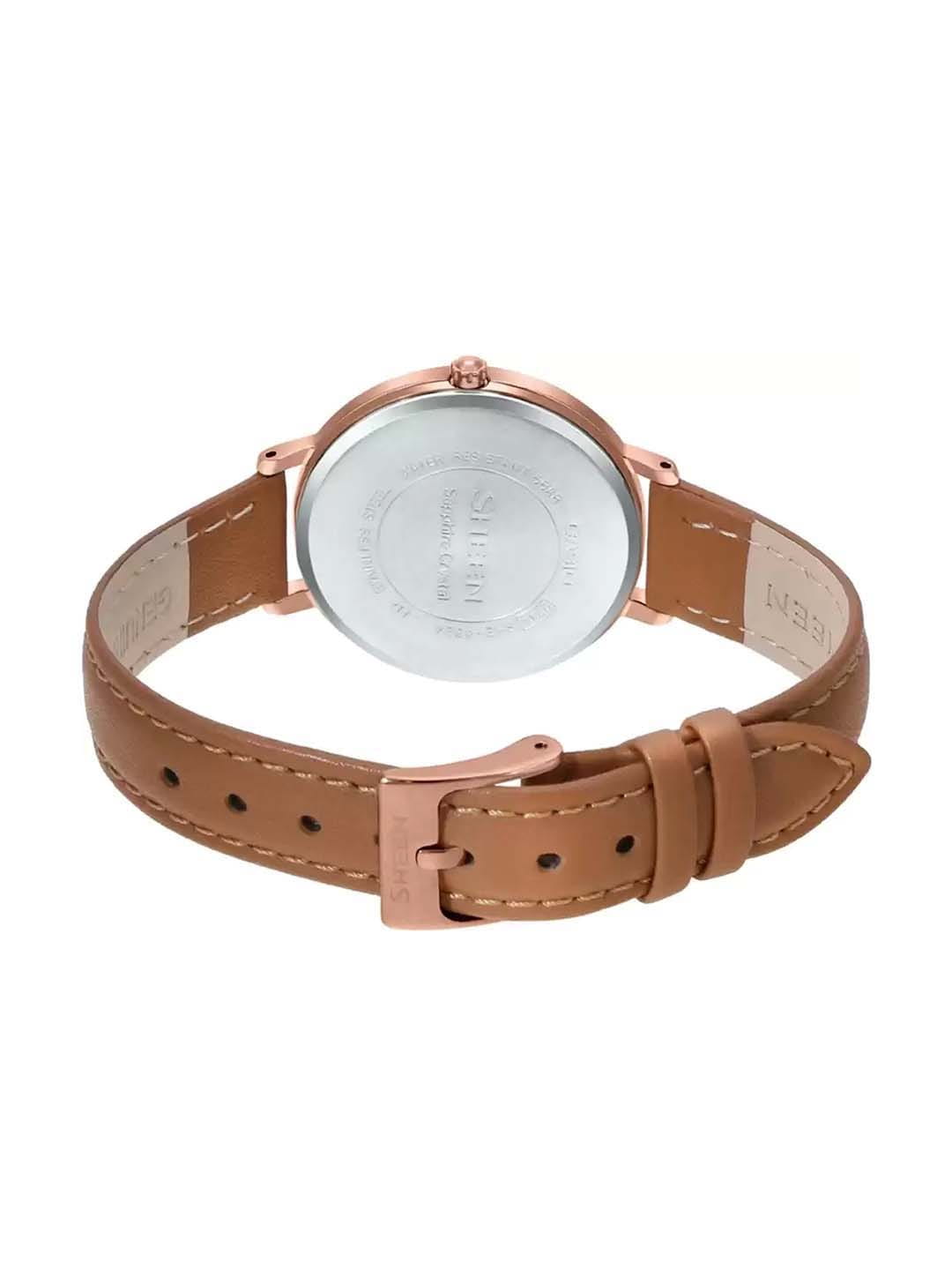 Casio Casio Sheen SHE-4534PGL-7A, sheen япония женские часы на браслете кожаный боковой вид